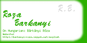 roza barkanyi business card
